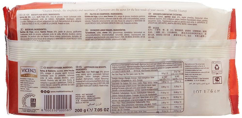 VICENZI CB VICENZOVO LADY FINGER PP 200G - SuperMarcheStore