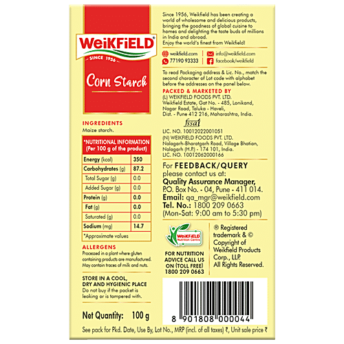 WEIKFIELD BKG ND CORNFLOUR 100G - SuperMarcheStore