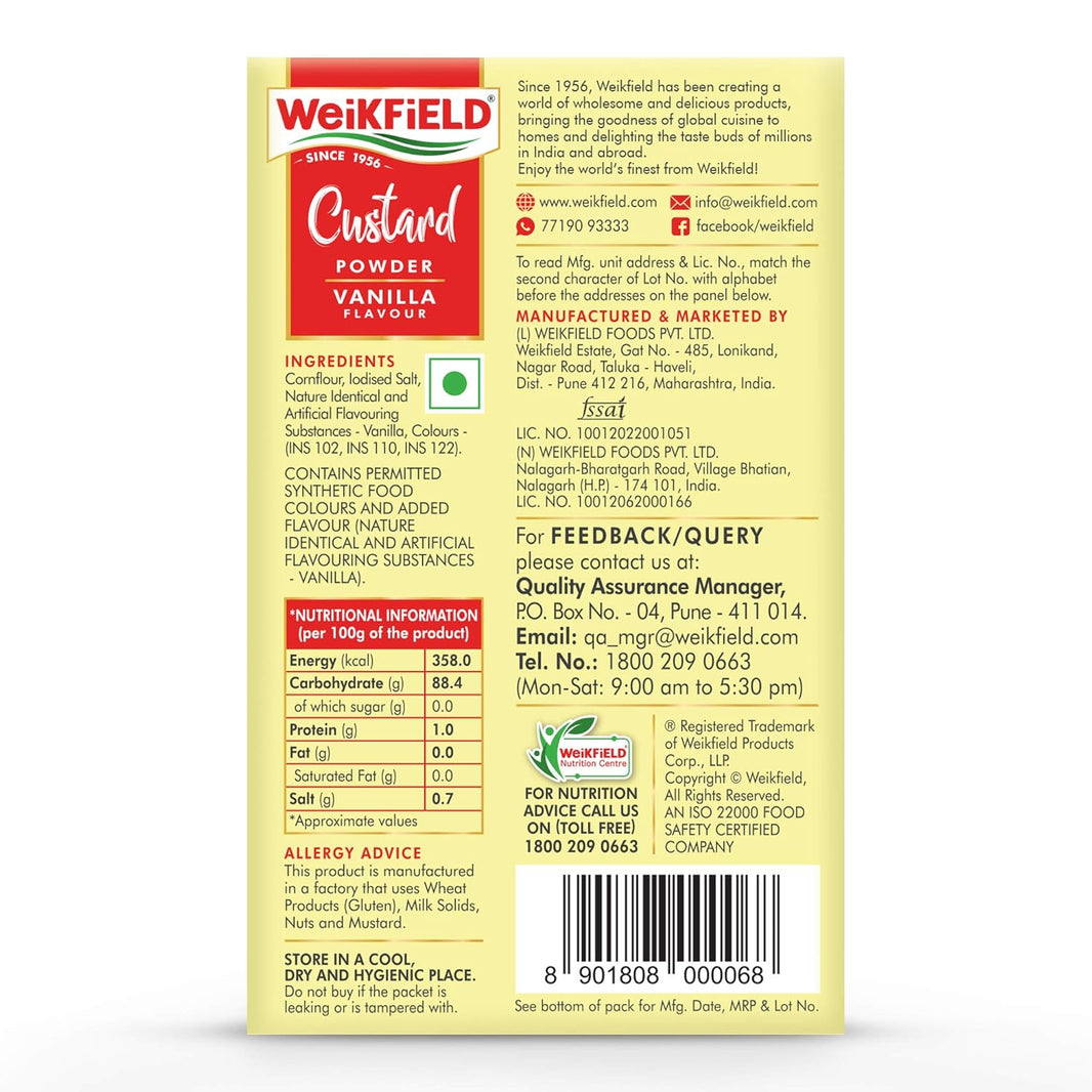 WEIKFIELD DESERTMIX CUSTARD POWDER VANILA 100G - SuperMarcheStore
