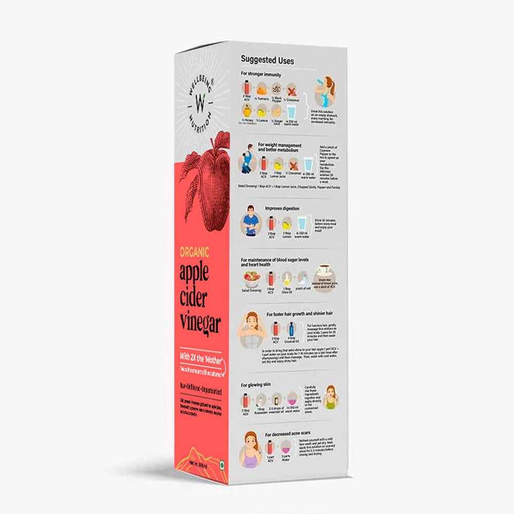 WELLBEING NUT ORG APPLE CIDER VINEGAR 500ML - SuperMarcheStore