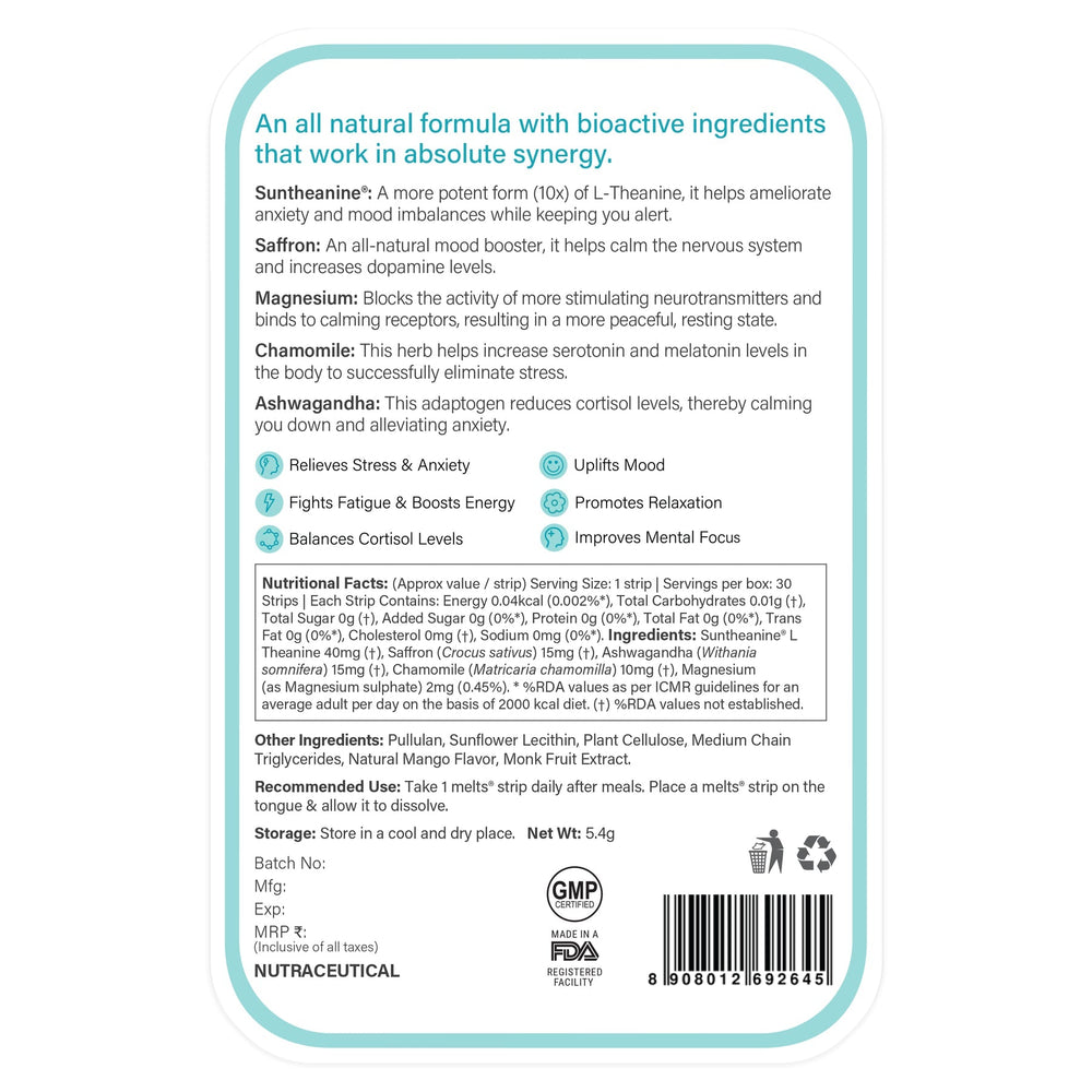 WELLBEING NUTRITION CALM & RELAXATION - SuperMarcheStore