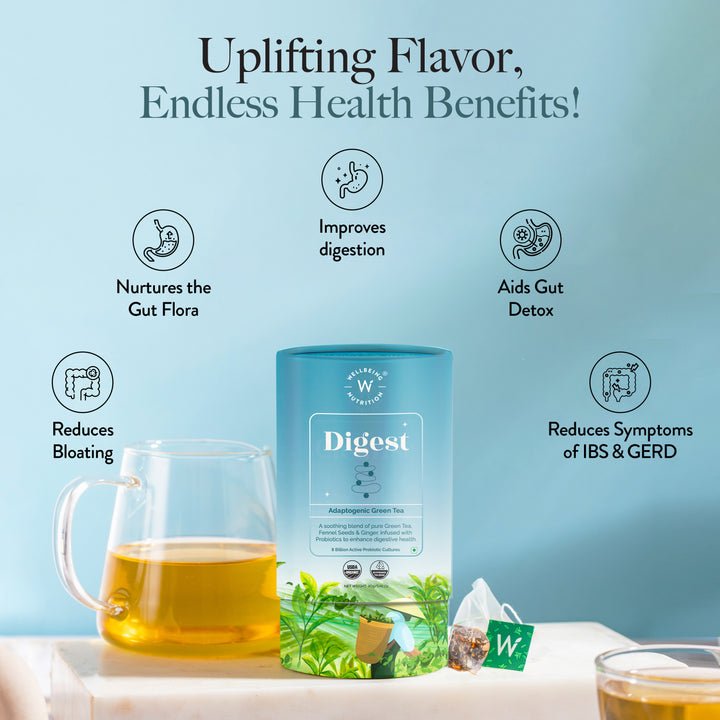 WELLBIENG DIGEST ADAPTOGENIC GREEN TEA - SuperMarcheStore