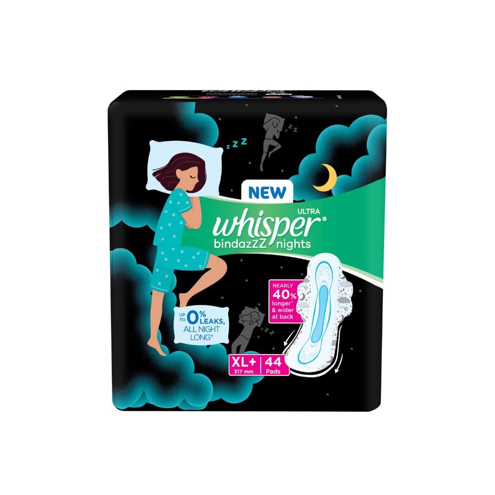 WHISPER BINDAZZZ NIGHTS XL+ 44 PADS - SuperMarcheStore