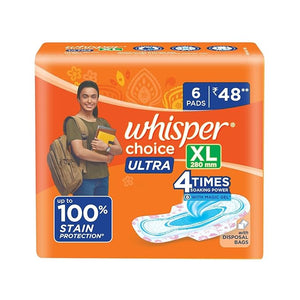 WHISPER CHOICE ULTA XL 6PADSS - SuperMarcheStore
