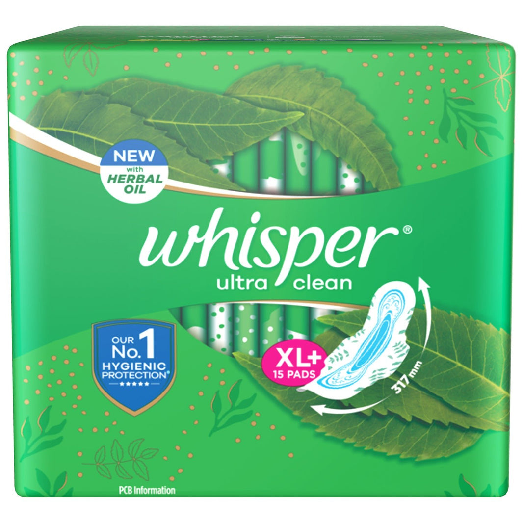 WHISPER ULTRA CLEAN XL+ 15 PADS - SuperMarcheStore