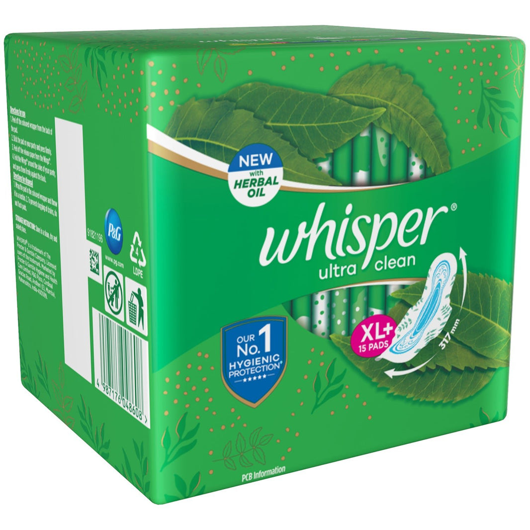 WHISPER ULTRA CLEAN XL+ 15 PADS - SuperMarcheStore