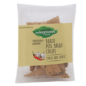 WINGREENS BAKED PITA BREAD CHILLI & GARLIC 100G - SuperMarcheStore