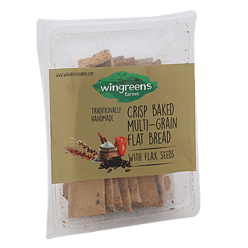WINGREENS CRISP BAKED MULTIGRAIN FLAT BREAD WITH FLAX SEEDS 100 G - SuperMarcheStore