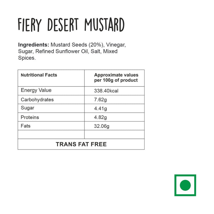 WINGREENS FIERY DESERT MUSTURD 180G - SuperMarcheStore