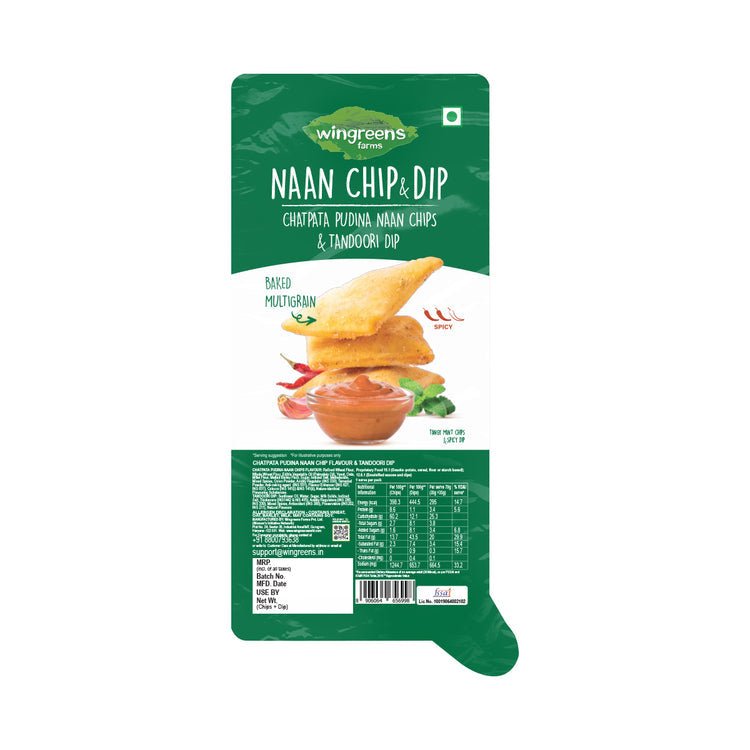 WINGREENS NAAN CHIPS CHATPATA PUDINA 60G - SuperMarcheStore
