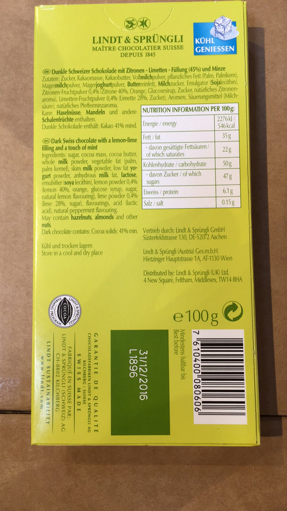 LINDT ZITRUS MINZE