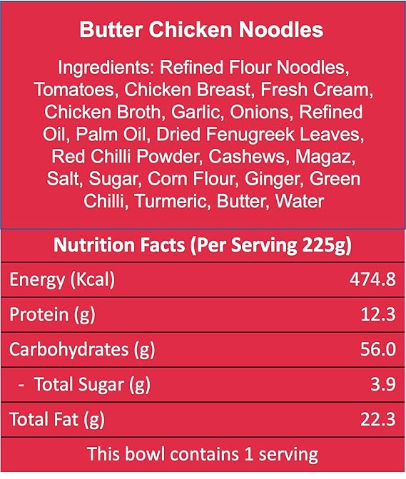 YU BUTER CHICKEN NOODLS 70 GM - SuperMarcheStore