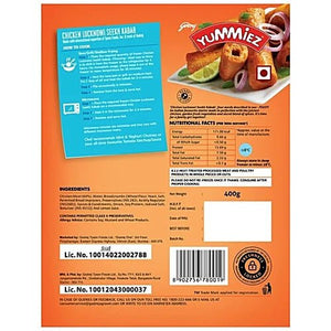 YUMMIES CHICKEN LUKHNOWI SEEKH KABAB 400G - SuperMarcheStore