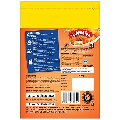 YUMMIES CHICKEN NUGGESTS 500G - SuperMarcheStore