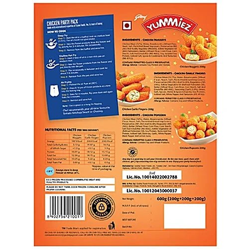 YUMMIES CHICKEN PARTY PACK 600G - SuperMarcheStore