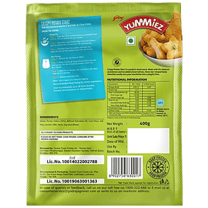 YUMMIEZ CRISPY POTATO STARZ 400 GM - SuperMarcheStore