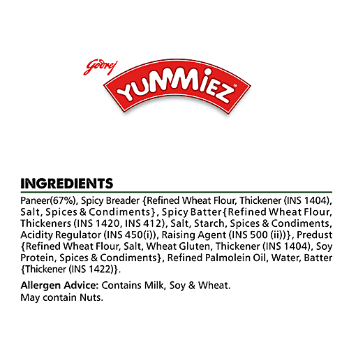 YUMMIEZ PANEER POPS 400 GM RETAIL - SuperMarcheStore